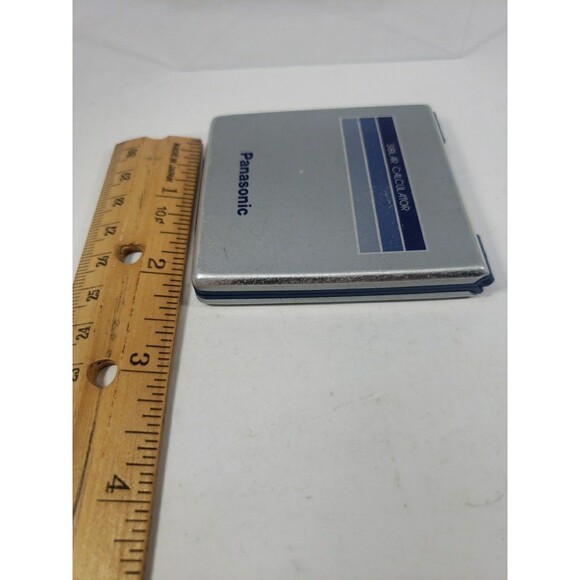 VTG Panasonic Solar Calculator JE-362NU Silver Folding Works Well Made in Japan - Picture 11 of 16